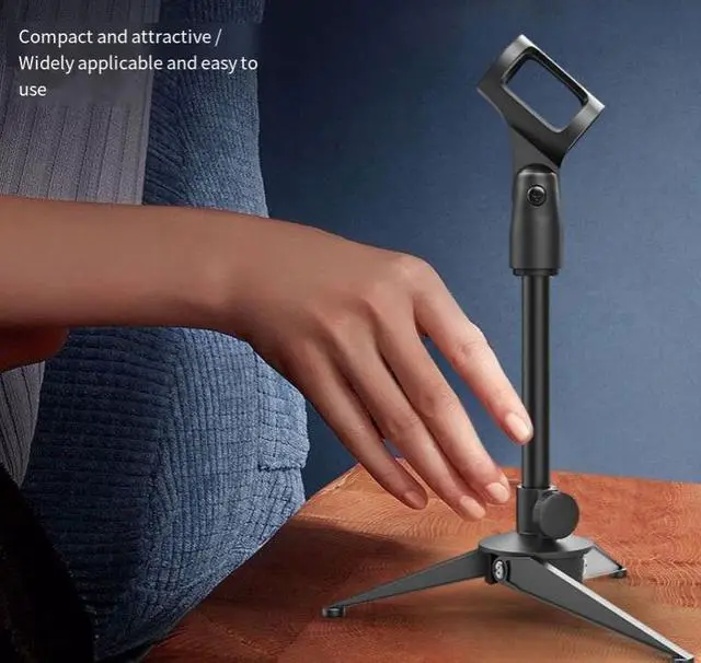 Alt view image 6 of 7 - Microphone clip microphone stand accessory U-shaped microphone clip suitable for wired and wireless use handheld clip-on stand