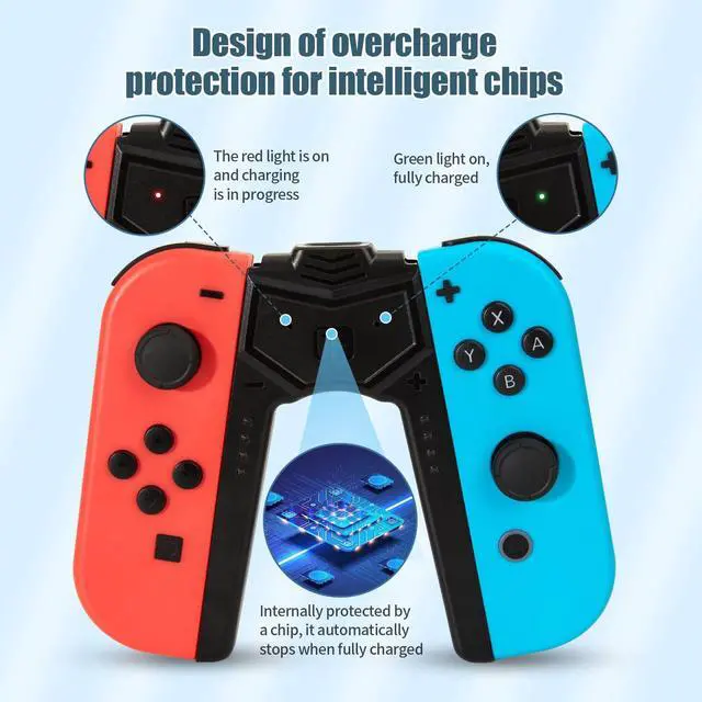 Alt view image 3 of 5 - Switch OLED handheld charging grip - NS left and right hand charging handles white