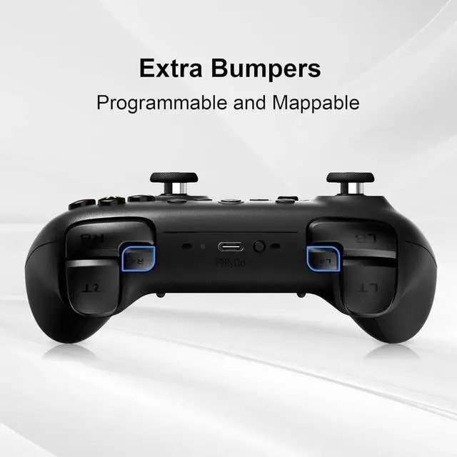 Alt view image 5 of 7 - 8BitDo Ultimate 2 Wireless Controller for Windows PC, Apple, Steam & Android, Gaming Controller with TMR Joysticks, Hall/Tactile Triggers, Motion Control, RGB Fire Ring, 1000Hz Polling Rate Black