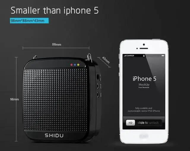 Alt view image 6 of 6 - Wireless Portable Voice Amplifier with UHF Headset Microphone 15W Rechargeable Portable Mini PA Systerm Loudspeaker Speaker for Teachers Fitness In Standructors Yoga Tour Guides