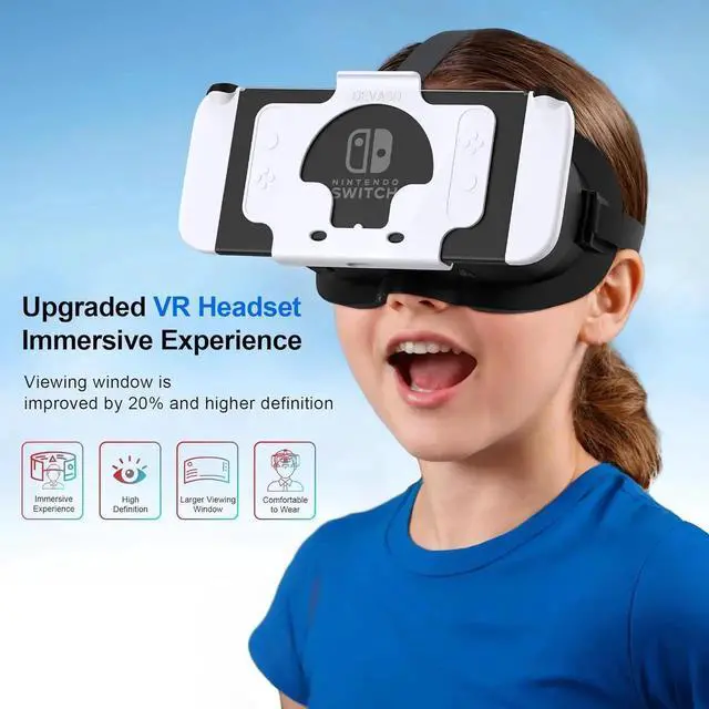 Alt view image 5 of 7 - VR Headset for Nintendo Switch / Switch OLED Model/Nintendo Switch 3D VR (Virtual Reality) Glasses Switch VR Labo Goggles Headset for Nintendo Switch