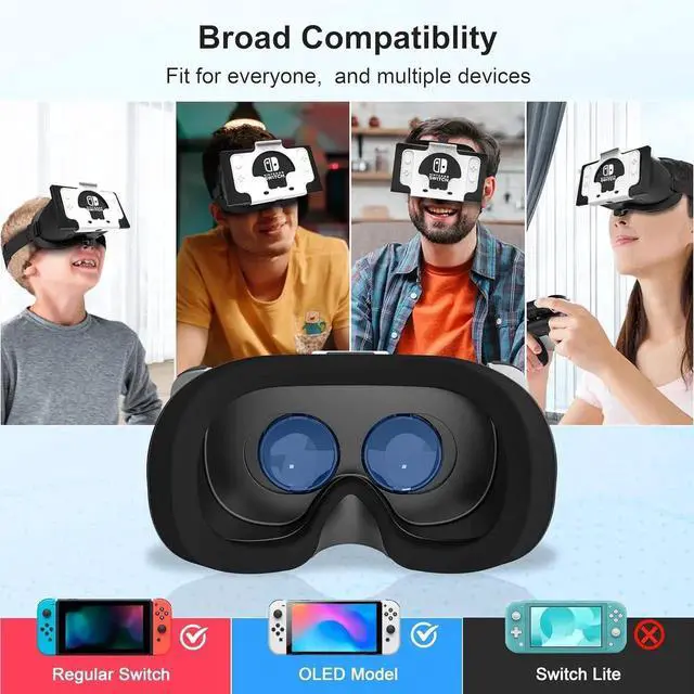 Alt view image 6 of 7 - VR Headset for Nintendo Switch / Switch OLED Model/Nintendo Switch 3D VR (Virtual Reality) Glasses Switch VR Labo Goggles Headset for Nintendo Switch