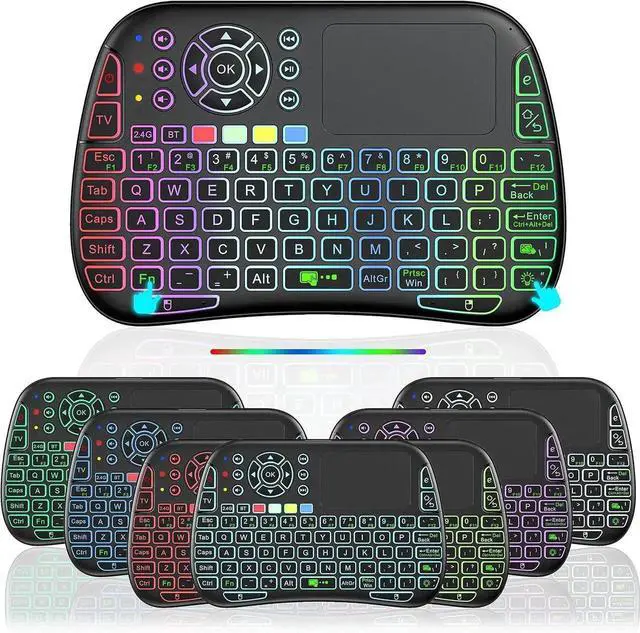 Main image of Mini Voice Bluetooth Keyboard with Touchpad, IR Learning, 2.4G WiFi/BT5.0 for PC, TV Box, iOS, Android, Windows, Mac OS