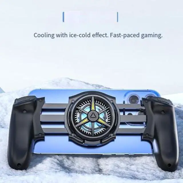 Alt view image 2 of 5 - Mobile semiconductor-based cooling for temperature reduction and heat dissipation JK01S. Mobile game "Honor of Kings" and "Fortnite" fan back clip controller.