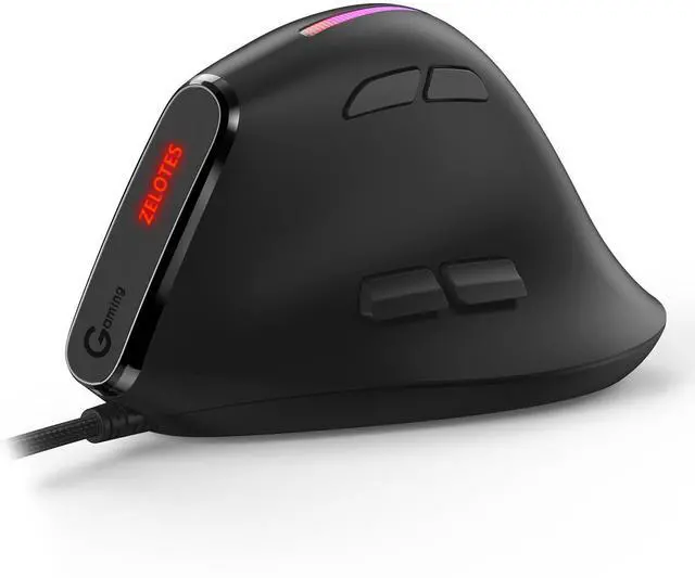 Alt view image 3 of 7 - The ZELOTES T50RGB vertical grip ergonomic programming gaming notebook with wired mouse