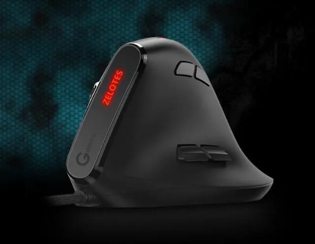 Alt view image 7 of 7 - The ZELOTES T50RGB vertical grip ergonomic programming gaming notebook with wired mouse