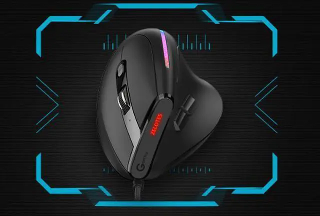 Alt view image 6 of 7 - The ZELOTES T50RGB vertical grip ergonomic programming gaming notebook with wired mouse