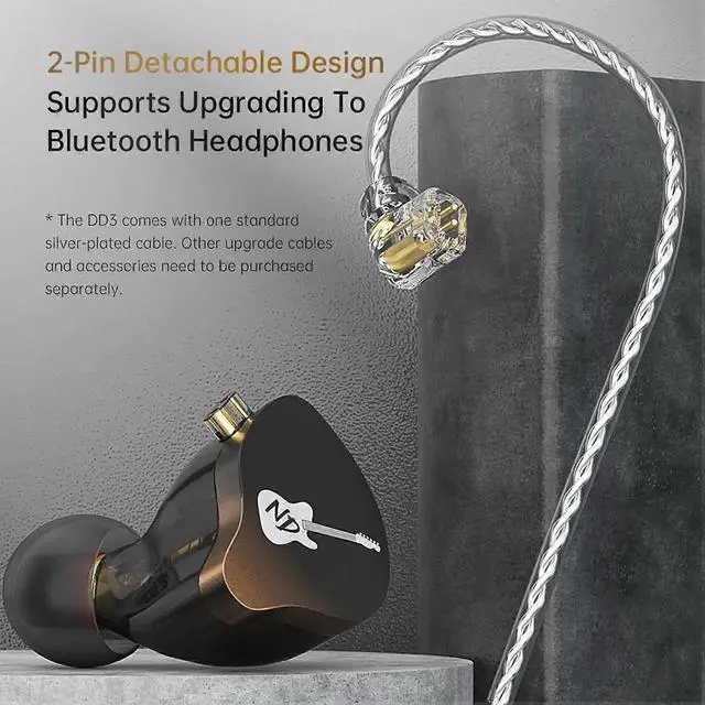 Alt view image 3 of 5 - 4-Sound Profile IEM Earphones, 10mm Dual Magnetic Drivers, Wired Gaming Earbuds with Deep Bass