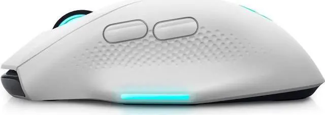 Alt view image 3 of 5 - ALIENWARE WIRELESS GAMING MOUSE 26000DPI ,2.4GHz Wireless USB Wired DUAL-MODE BATTERY LIFE 140 hour NON-SLIP GRIP - AW620M Lunar Light