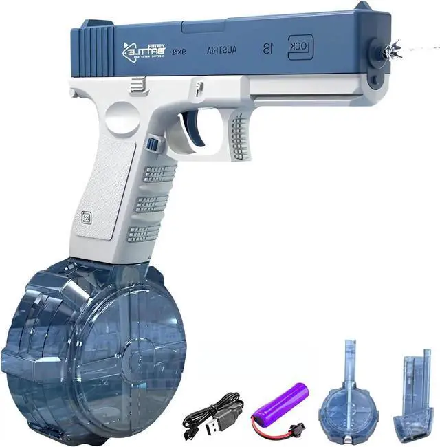 Main image of Electric Water Pistol for Adults and Children, 434 CC+ 58 CC Large Capacity Strongest Water Sprayer Summer Pool Beach Party Toy Blue