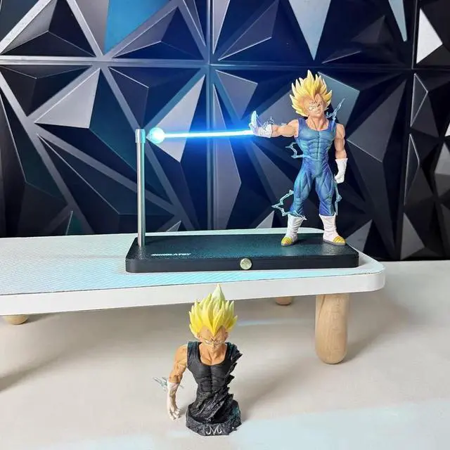 Alt view image 4 of 6 - Dragon Ball Kakarotto Son Goku Kamehameha Wave Magnetic Light Lamp Model Ornament Anime Peripheral Toys Gifts Modle B