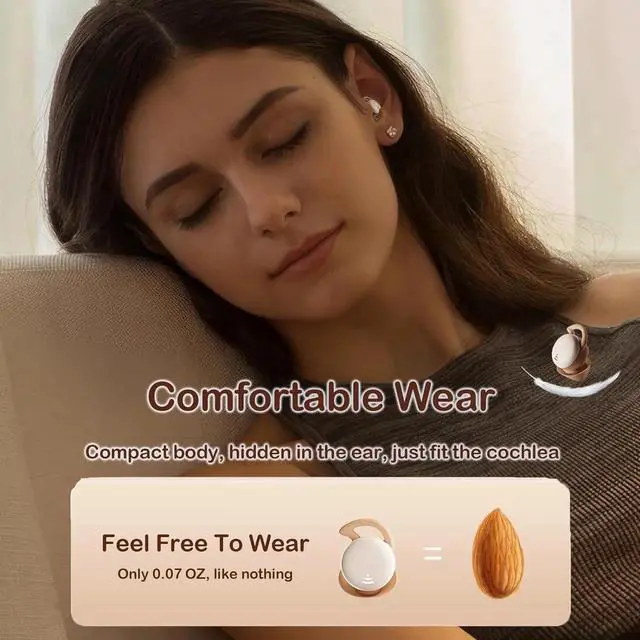 Alt view image 2 of 7 - Invisible Wireless Bluetooth Hidden Sleeping Earbuds For Side Sleepers Bluetooth 5.3 Smallest Tiny Wireless Ear Buds For Sleeping Earbuds For Sleep On Side Noise Cancelling Ear Buds Sleeping Earplug