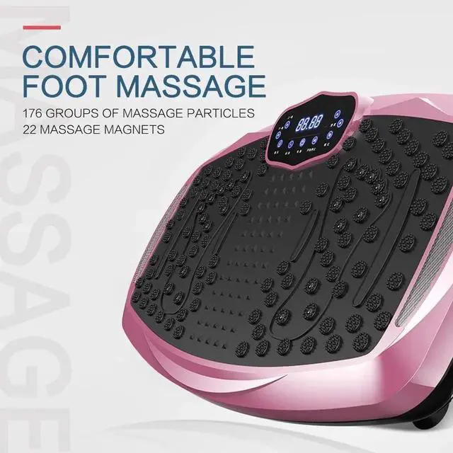 Alt view image 6 of 6 - Vibration Plate Exercise Machine Whole Body Workout Vibration Fitness Platform for Home Fitness & Weight Loss + BT + Remote, 99 Levels