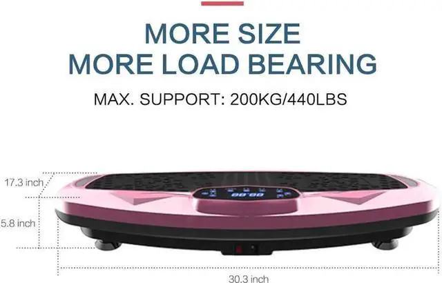 Alt view image 3 of 6 - Vibration Plate Exercise Machine Whole Body Workout Vibration Fitness Platform for Home Fitness & Weight Loss + BT + Remote, 99 Levels