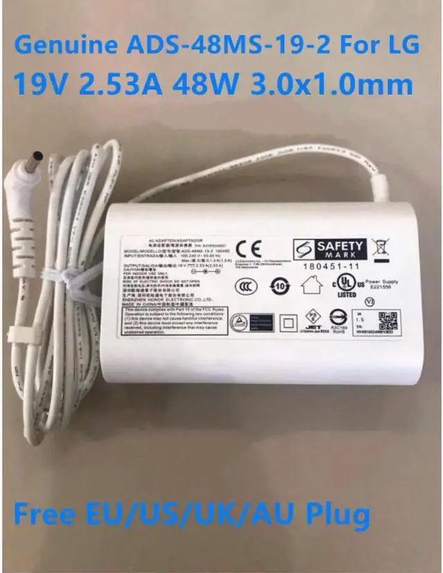 Main image of 19V 2.53A 48W ADS-48MS-19-2 19048E ADS-48MSP-19 AC Adapter For LG GRAM 15Z970 14Z980C Laptop Power Supply Charger