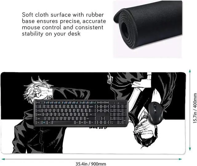 Alt view image 4 of 5 - Jujutsu Kaisen Mouse pad15.7 35.4 Inch Non-Slip Mouse Mat Personalized Desk Pad Stylish Desk Mat for Office Computer Professional Esports 15.7 35.4 Inch