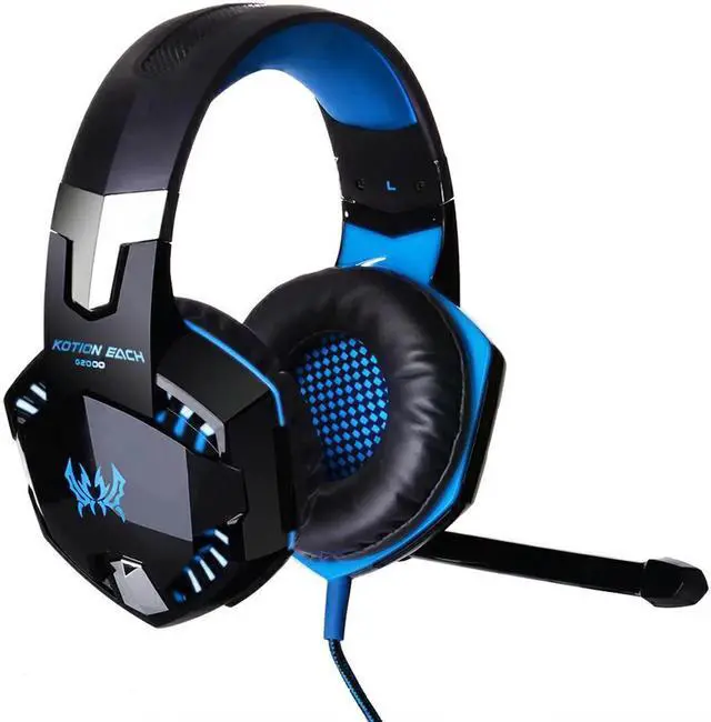 Alt view image 4 of 6 - EACH G2000 Top Quality 50mm Drivers Wired Gaming Headphones with Mic for PC Computer Headset Earphone Stereo Bass LED Light & Noise Isolation Black