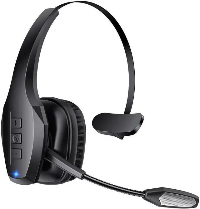 Main image of Trucker Bluetooth Headset, Wireless Headset with Mic, Bluetooth Headsets with Dual Noise Cancelling Microphone & Mute Button, 55Hrs Working Time PC Headsets for Cell Phones, Computer
