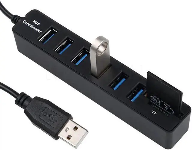 Main image of USB Hub 3/6 Port Expander Hub High Speed Multi USB Splitter 2.0 Hub 3 Hub 3.0 Multiple USB3.0 TF SD Card Reader For PC