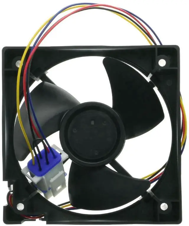 Alt view image 4 of 4 - WR60X10340 Refrigerator Freezer Evaporator Fan Motor Compatible with GE Models CFE28TP2MBS1 CFE28TP4MBW2 CFE28TSHDSS CWE23SP4MDW2 ^^ Replaces WR60X25858 AP6891698 PS12727431 13.6V 0.23A 4.4x4.4 Inch