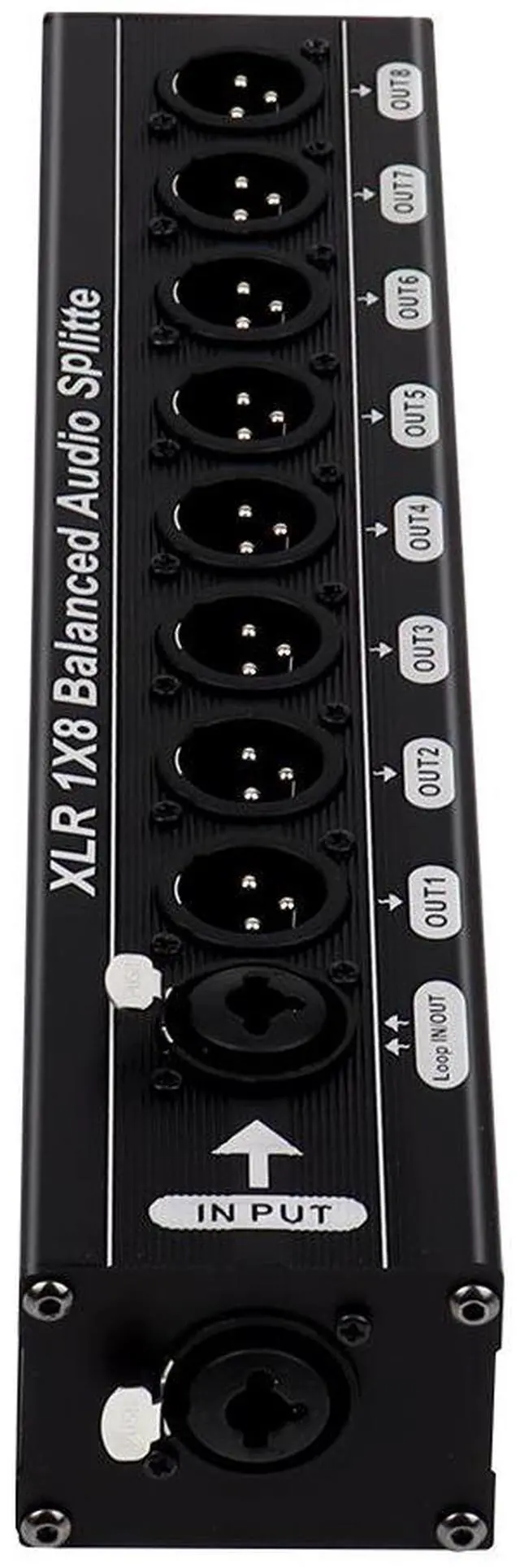 Main image of wusu XLR 1-input 8-output Balanced Audio Distributor - Balanced Audio Splitter - 8-channel RCA splitter