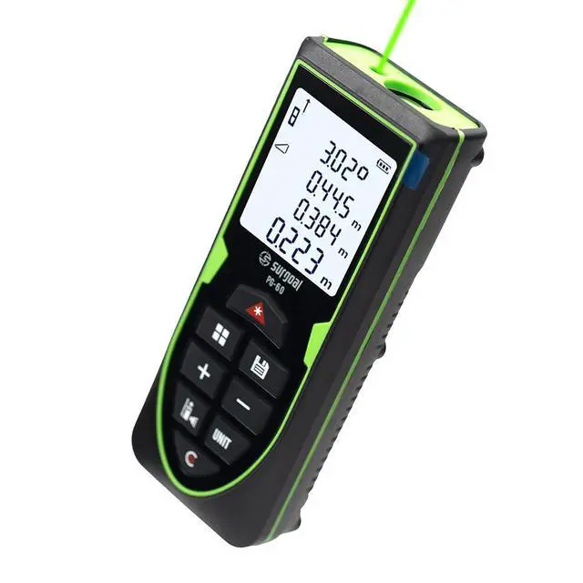Alt view image 3 of 7 - wusu PG-120 rechargeable green light laser rangefinder, portable room measuring instrument with 120m electronic ruler and green laser light