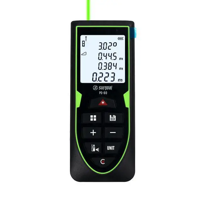 Alt view image 4 of 7 - wusu PG-120 rechargeable green light laser rangefinder, portable room measuring instrument with 120m electronic ruler and green laser light