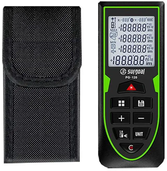 Main image of wusu PG-120 rechargeable green light laser rangefinder, portable room measuring instrument with 120m electronic ruler and green laser light