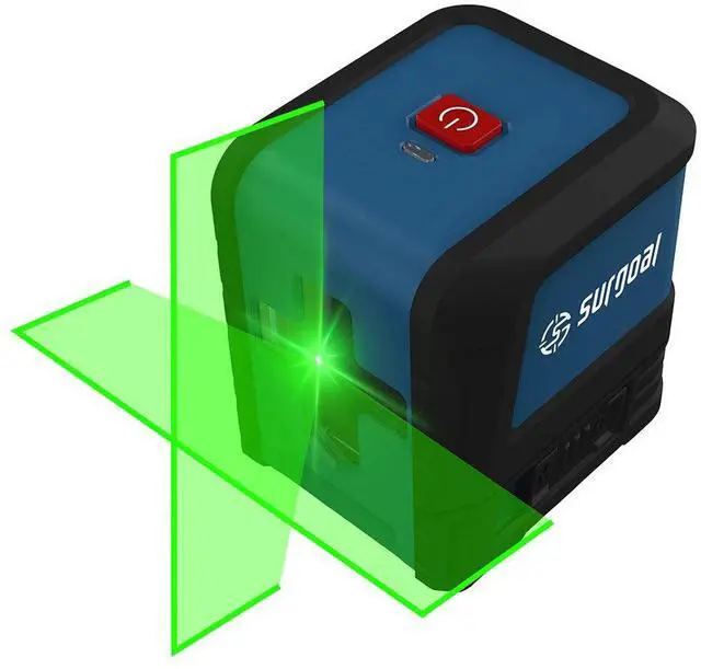 Alt view image 2 of 7 - wusu Green light level meter - 2-line high-precision plastic-covered vertical laser level meter