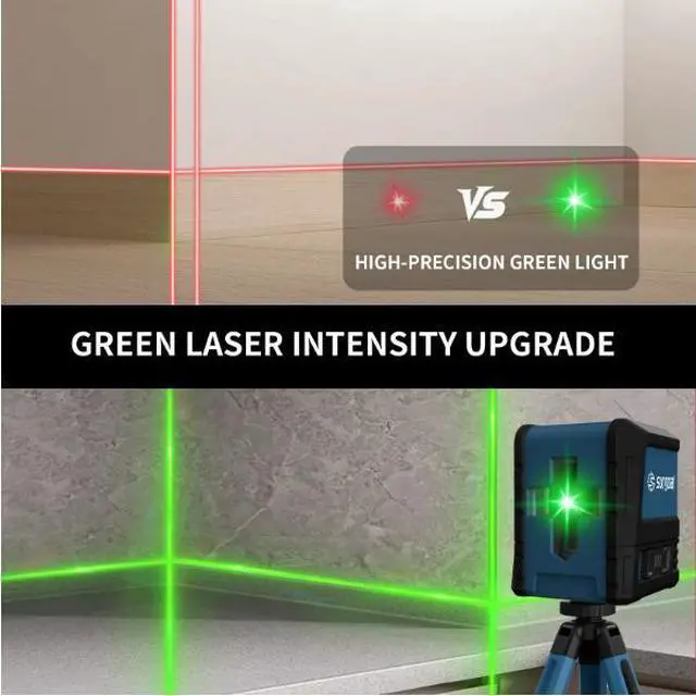 Alt view image 5 of 7 - wusu Green light level meter - 2-line high-precision plastic-covered vertical laser level meter