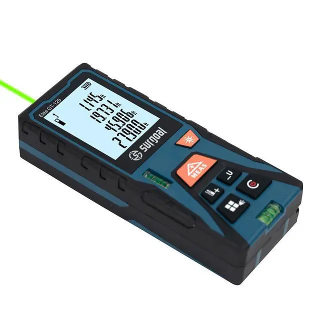 Alt view image 2 of 7 - wusu High-intensity green light laser rangefinder, handheld electronic ruler, measuring room length of 120 meters