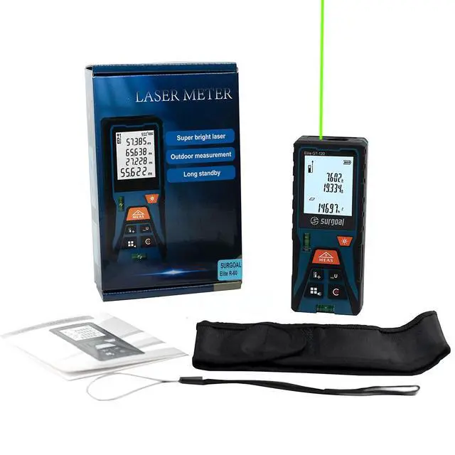 Alt view image 5 of 7 - wusu High-intensity green light laser rangefinder, handheld electronic ruler, measuring room length of 120 meters