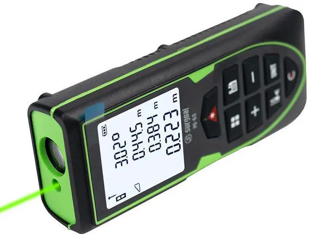 Alt view image 3 of 7 - wusu Green laser rangefinder - 120m, rechargeable, handheld distance measuring laser measuring instrument for rooms, electronic ruler