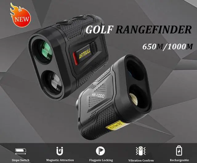 Alt view image 6 of 6 - Rechargeable 650/1000m with magnetized ramp switch lock flag vibration outdoor golf laser rangefinder
