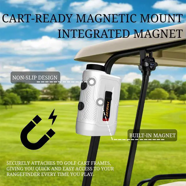 Alt view image 7 of 7 - 7-mode 650/1000m outdoor laser distance measuring instrument with magnetic iron ramp switch lock flag vibration golf measuring device