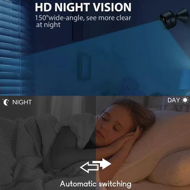 Alt view image 5 of 6 - Mini Hidden Camera, 1080P Small Nanny Cam for Home Security, 90 Days Battery Life, Auto Night Vision, Magnetic Installation, PIR Motion Detection with Alerts,Cloud Storage & Local SD Card Replay