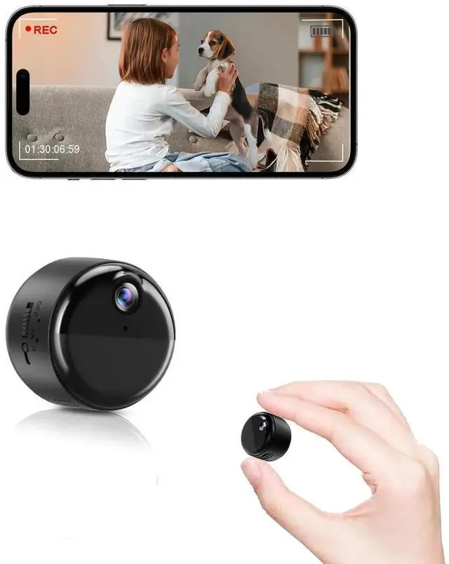 Main image of Mini Hidden Camera, 1080P Small Nanny Cam for Home Security, 90 Days Battery Life, Auto Night Vision, Magnetic Installation, PIR Motion Detection with Alerts,Cloud Storage & Local SD Card Replay