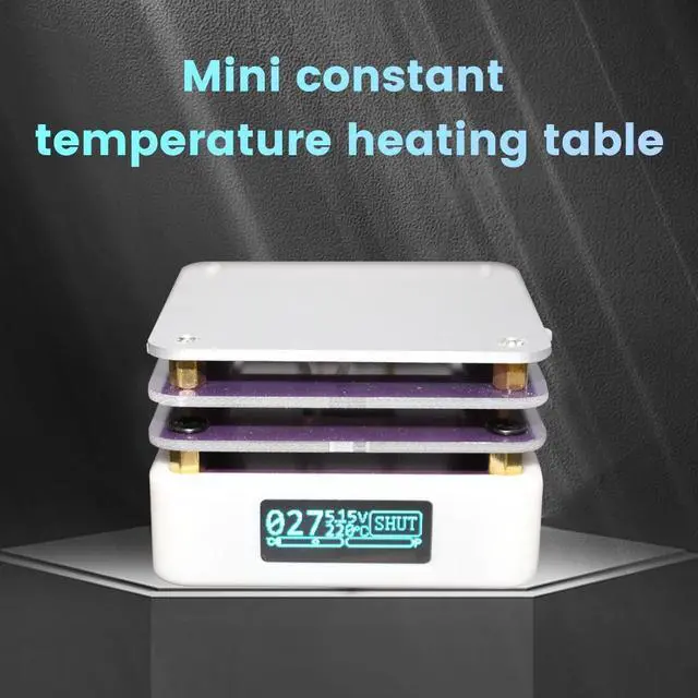 Alt view image 7 of 7 - PD Protocol 65W Mini Constant Temperature Heating Bench Preheater LED Display Screen Reflow Soldering Bench Welding Heating Bench