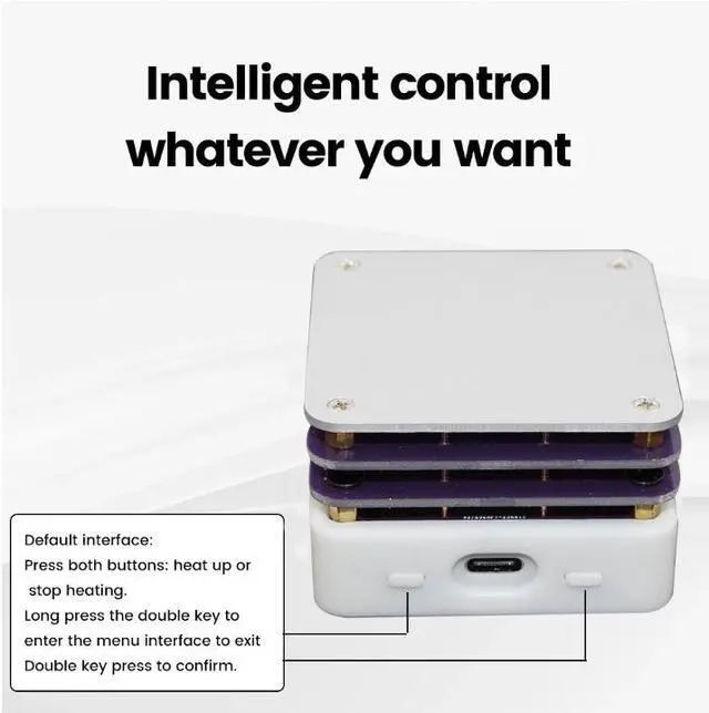 Alt view image 4 of 7 - PD Protocol 65W Mini Constant Temperature Heating Bench Preheater LED Display Screen Reflow Soldering Bench Welding Heating Bench