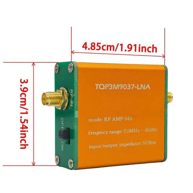 Alt view image 3 of 5 - 100k - 6GHz Signal Amplifier - Radio Signal Enhancer - Preamplifier - Golden Stream Signal Amplifier 100k - 6GHz radio amplifier with battery