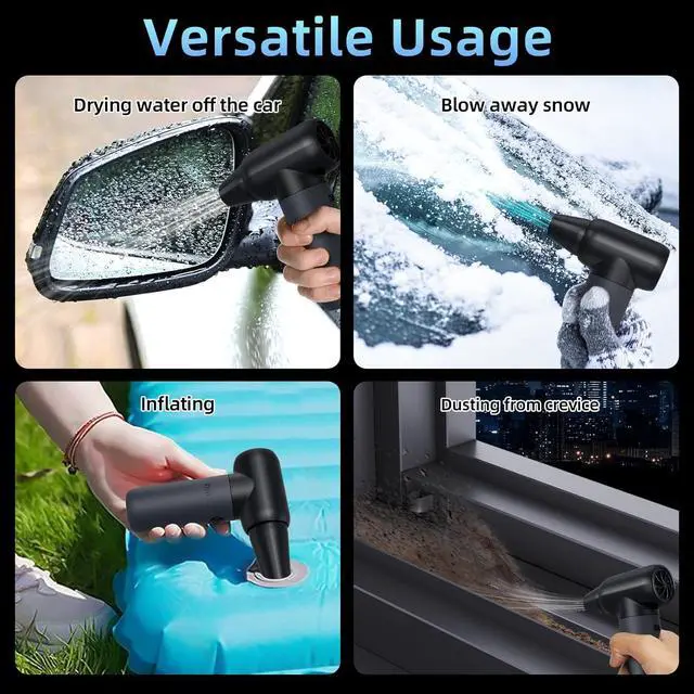 Alt view image 5 of 6 - Violent turbofan handheld small portable wireless charging hair dryer dust collector