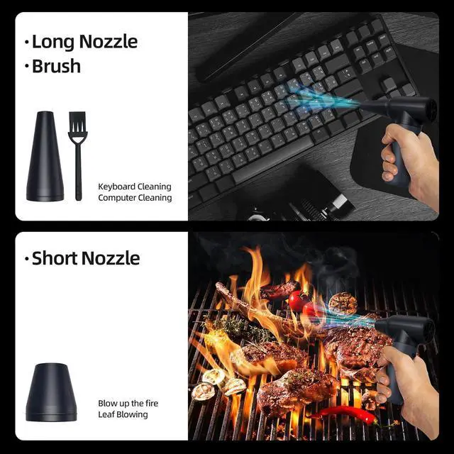 Alt view image 4 of 6 - Violent turbofan handheld small portable wireless charging hair dryer dust collector