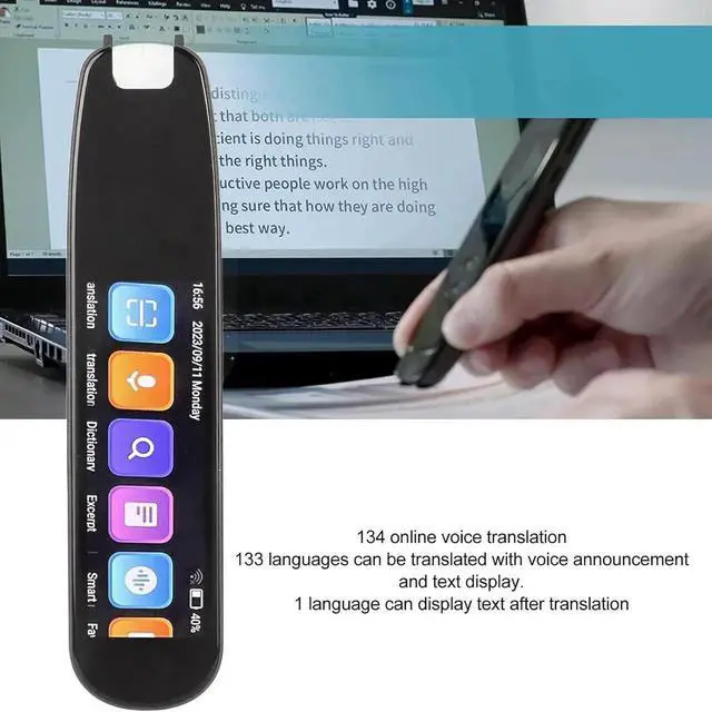 Alt view image 6 of 7 - Languages Translation Pen, Text to Speech Smart Scanner Translator Pen, Real Time 131 Languages Dictionary Pen for Travel siness Learning Meeting, 2.99in Touchscreen Reading Pen