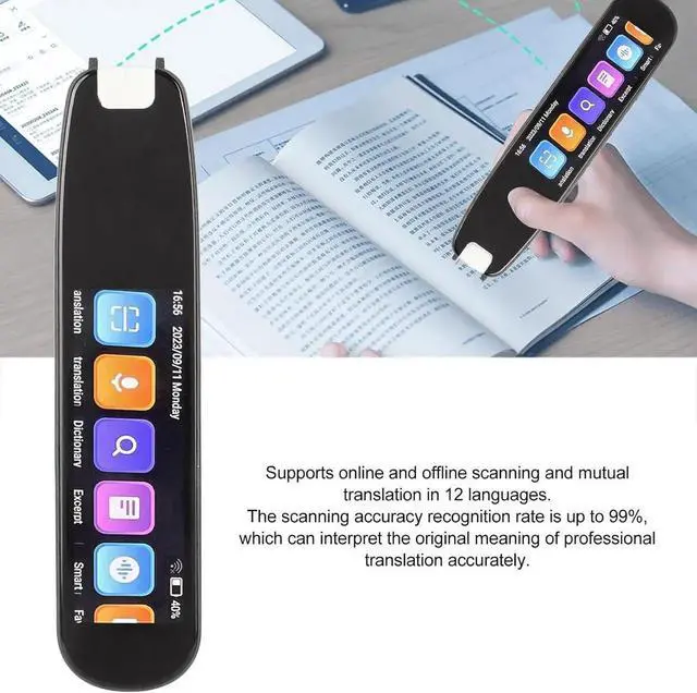 Alt view image 7 of 7 - Languages Translation Pen, Text to Speech Smart Scanner Translator Pen, Real Time 131 Languages Dictionary Pen for Travel siness Learning Meeting, 2.99in Touchscreen Reading Pen