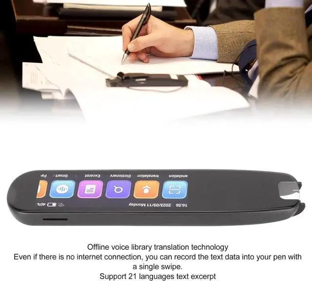 Alt view image 4 of 7 - Languages Translation Pen, Text to Speech Smart Scanner Translator Pen, Real Time 131 Languages Dictionary Pen for Travel siness Learning Meeting, 2.99in Touchscreen Reading Pen