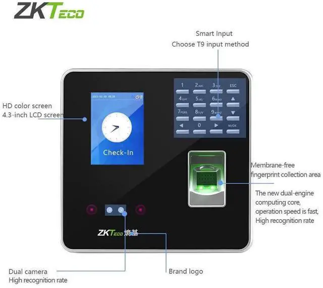Alt view image 5 of 7 - ZKTeco FA200 TCP/IP Face & Fingerprint Reader Time Attendance And Access Control