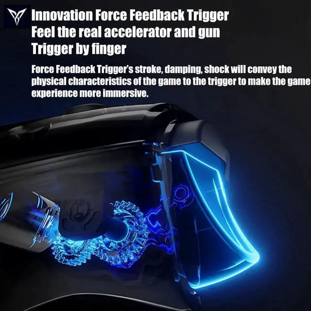 Alt view image 7 of 7 - Apex 3 Elite Gaming Controller, Innovative Force Feedback Trigger, Full-Color LED Display Screen, Hybrid 8 Direction D-Pad, Multi-Platform Controller for PC, Android, IOS, TV Box Ect. Gray