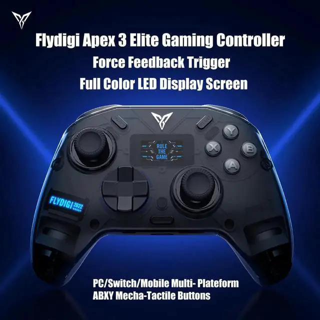 Alt view image 4 of 7 - Apex 3 Elite Gaming Controller, Innovative Force Feedback Trigger, Full-Color LED Display Screen, Hybrid 8 Direction D-Pad, Multi-Platform Controller for PC, Android, IOS, TV Box Ect. Gray