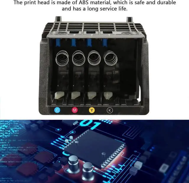 Alt view image 6 of 7 - Print Head Replacement for Officejet Pro 8710 8715 8720 8725 8730, Compact Structure Wear Resistant Nozzle Printer ABS Printhead Replacement Parts for