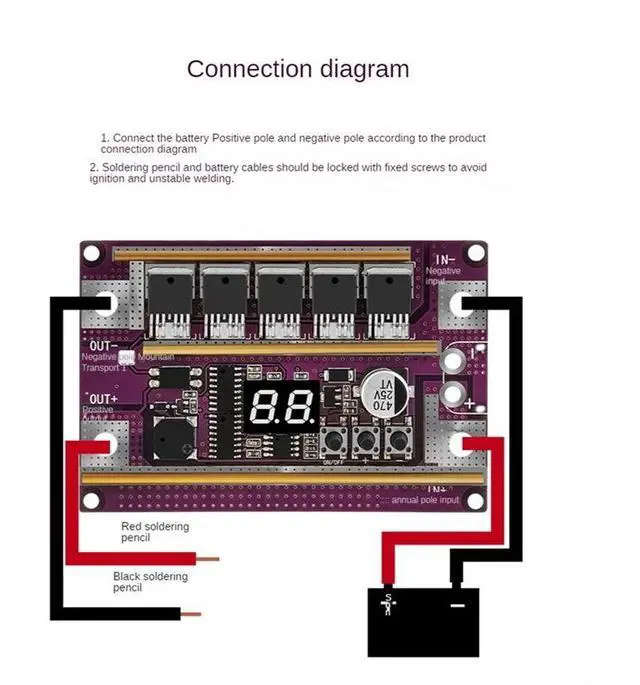 Alt view image 4 of 5 - K99 Small Automatic Spot Welding DIY Complete Set of Accessories 18650 Lithium Battery Spot Welding Machine Pen Control Main Board Spot Welding Machine
